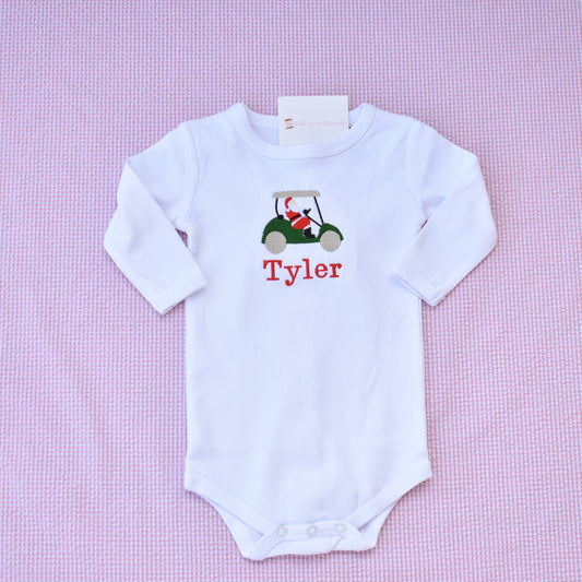 Golf Cart Santa Onesie
