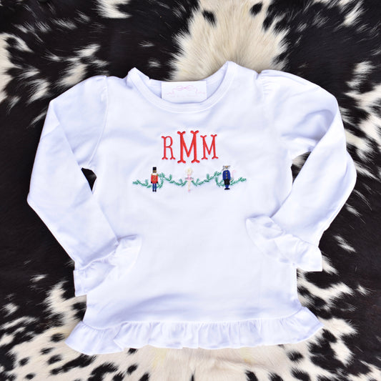 Girls Nutcracker Garland Shirt