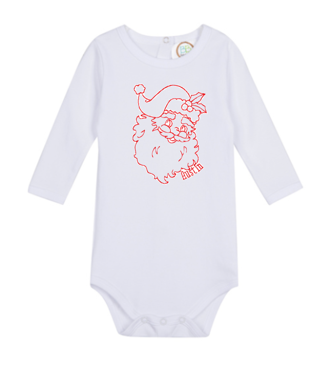 Unisex Vintage Stitch Santa Onesie