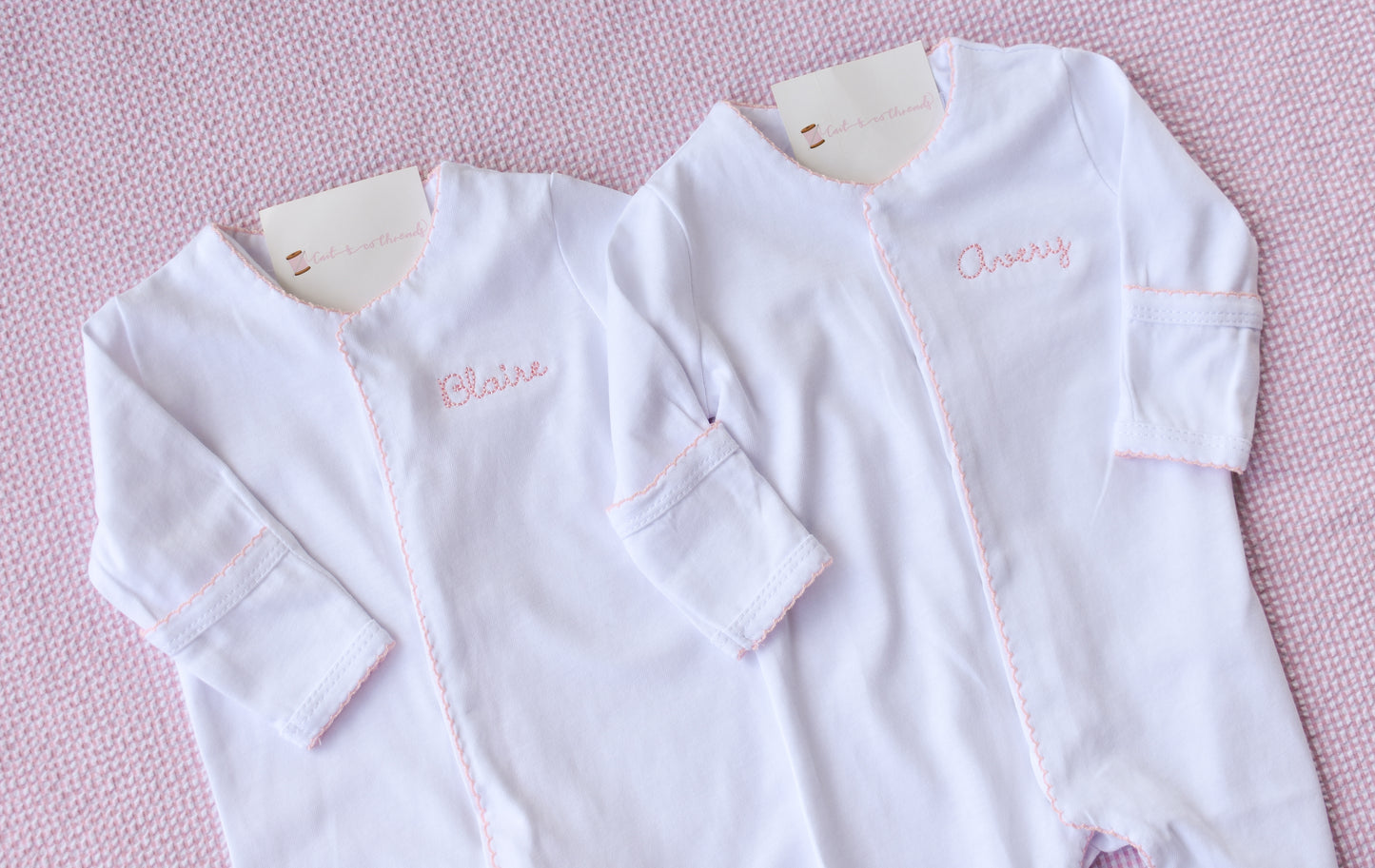 Picot Trim Newborn Footie