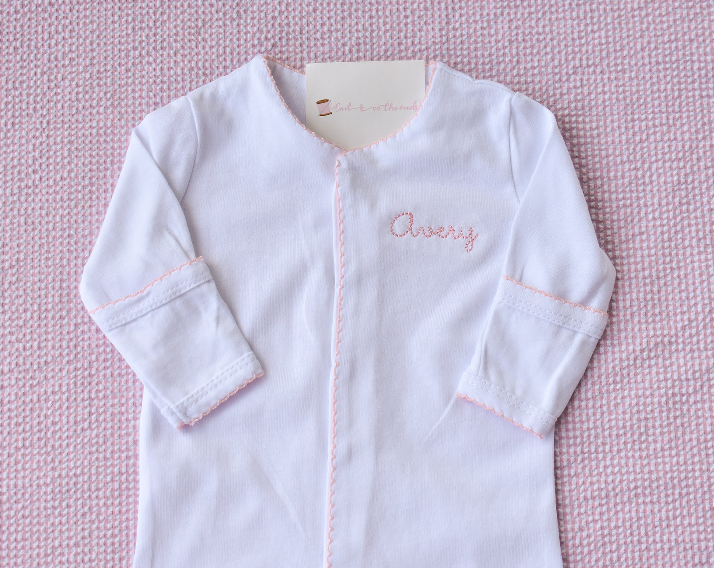 Picot Trim Newborn Footie