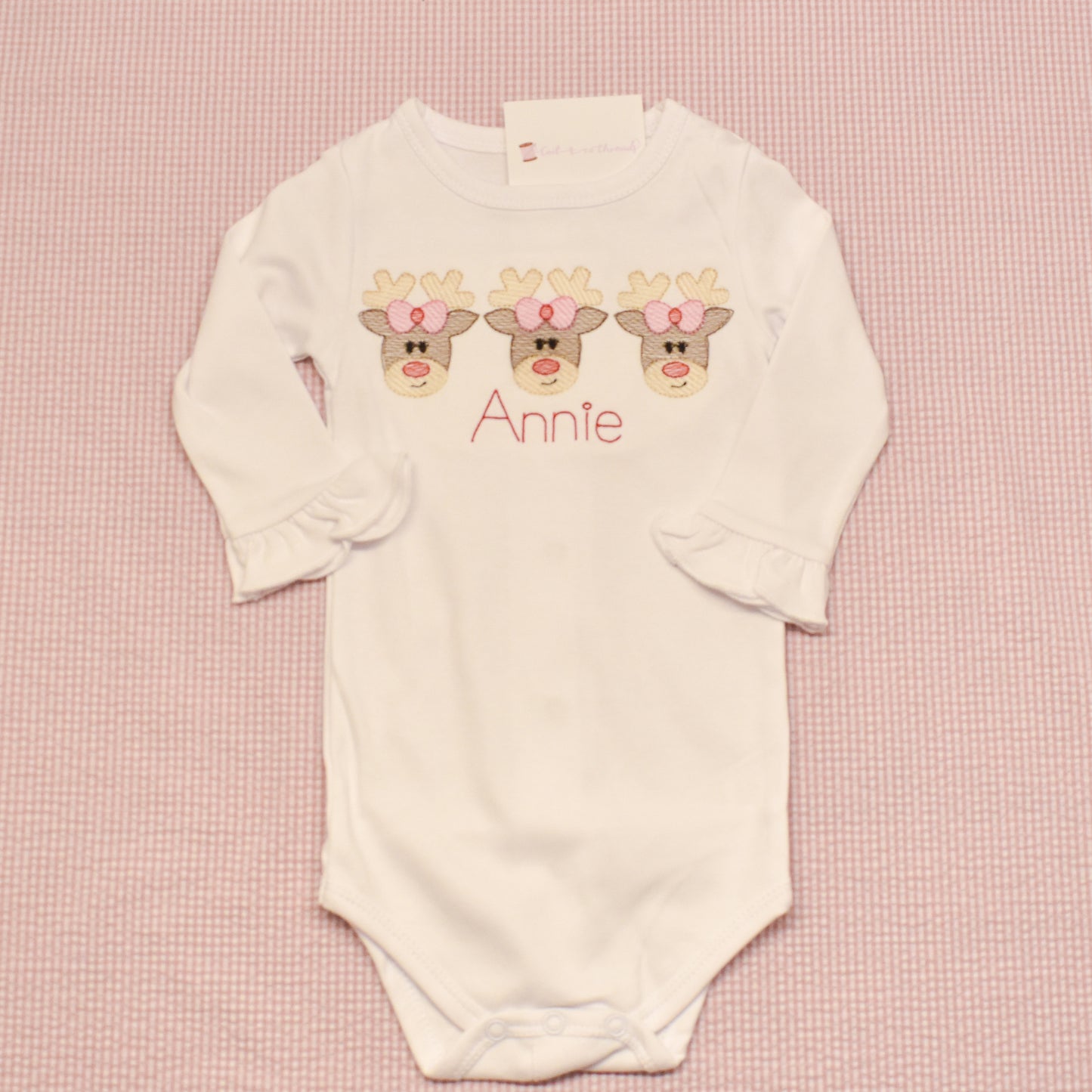 Reindeer with Bows Trio Onesie