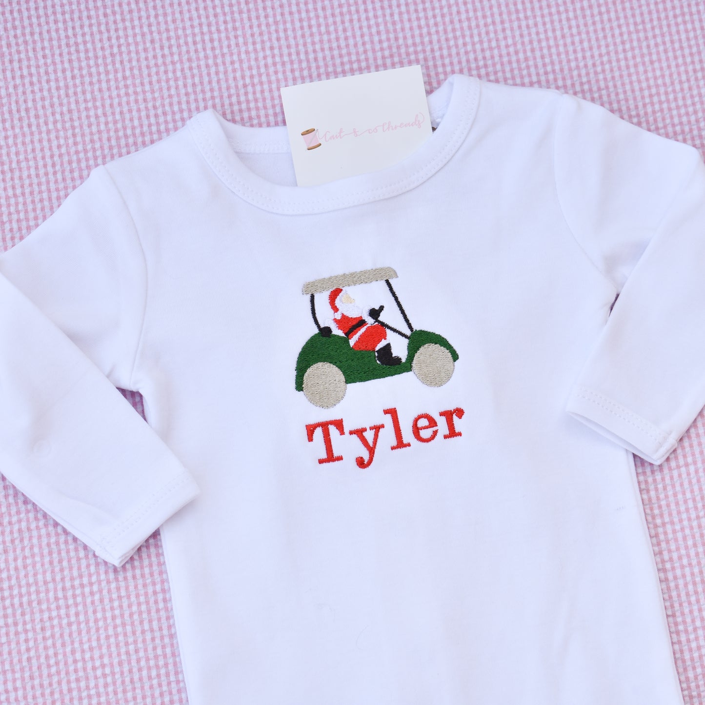 Golf Cart Santa Onesie