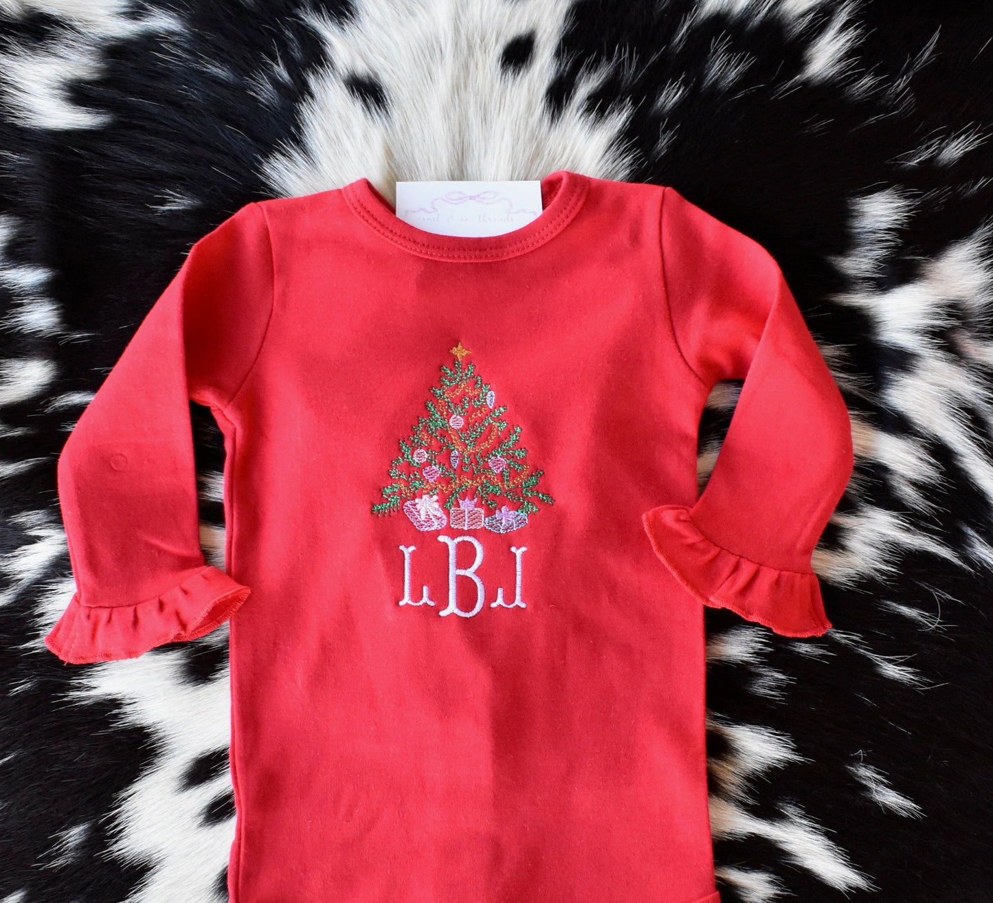 Vintage Stitch Christmas Tree Shirt
