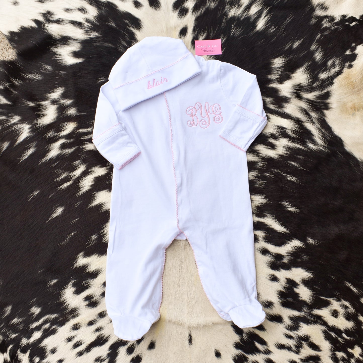 Picot Trim Newborn Footie