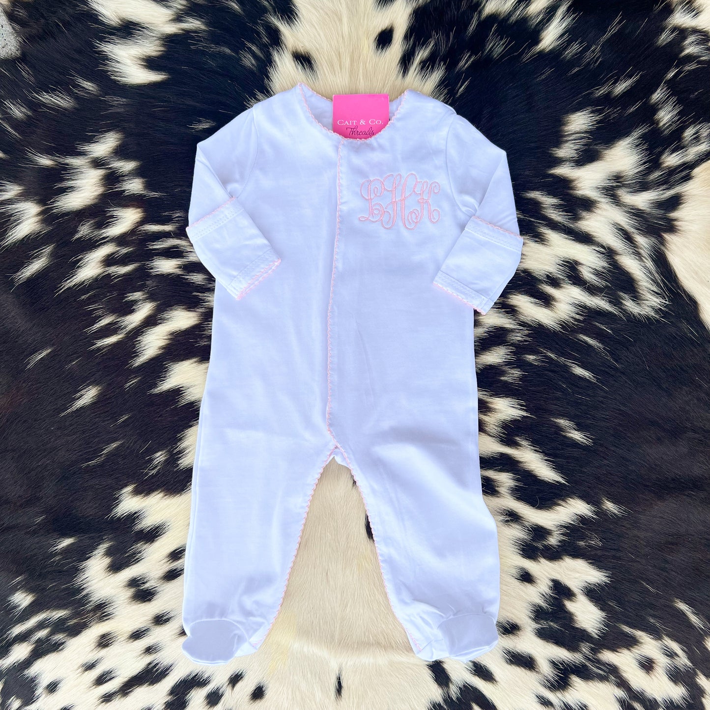 Picot Trim Newborn Footie