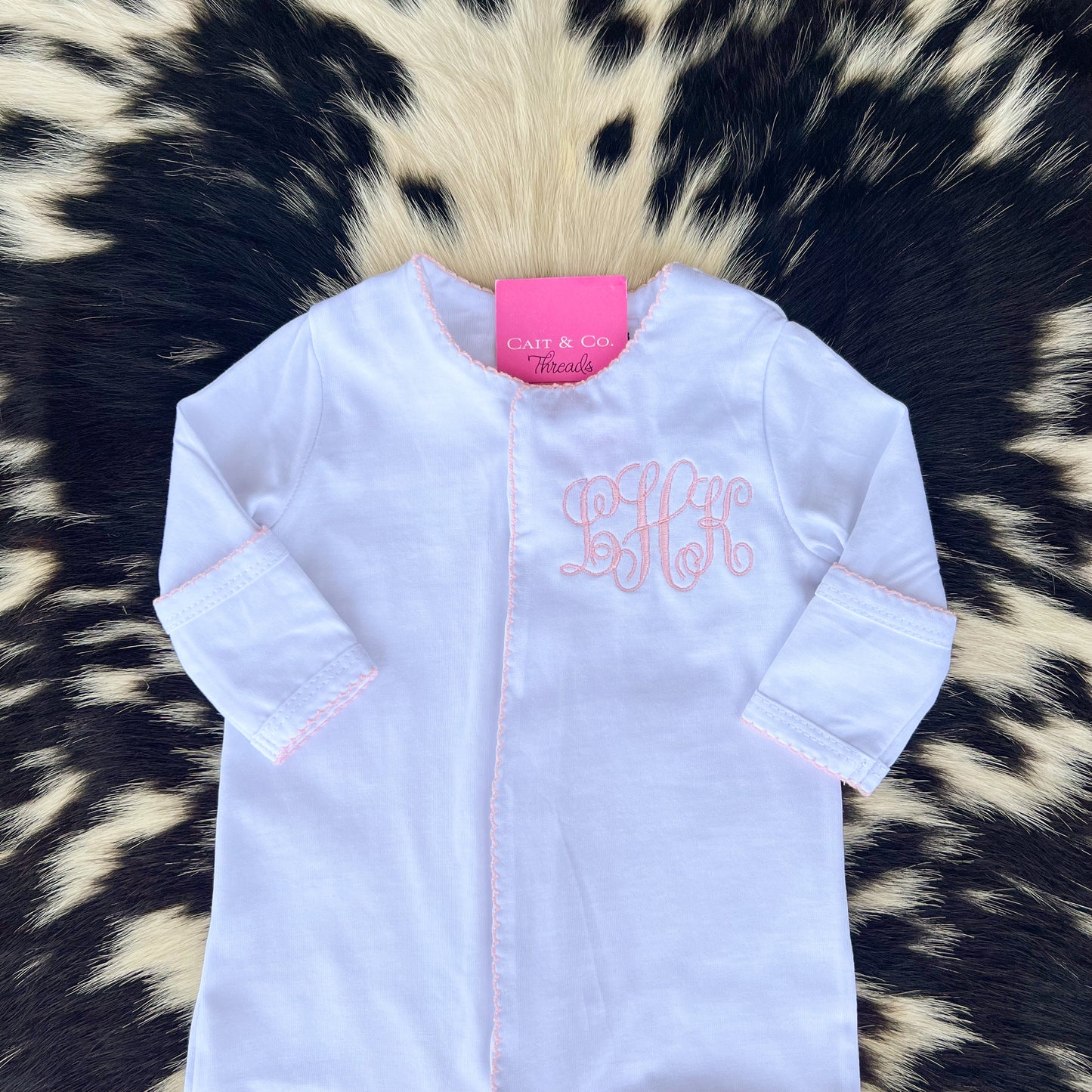 Picot Trim Newborn Footie