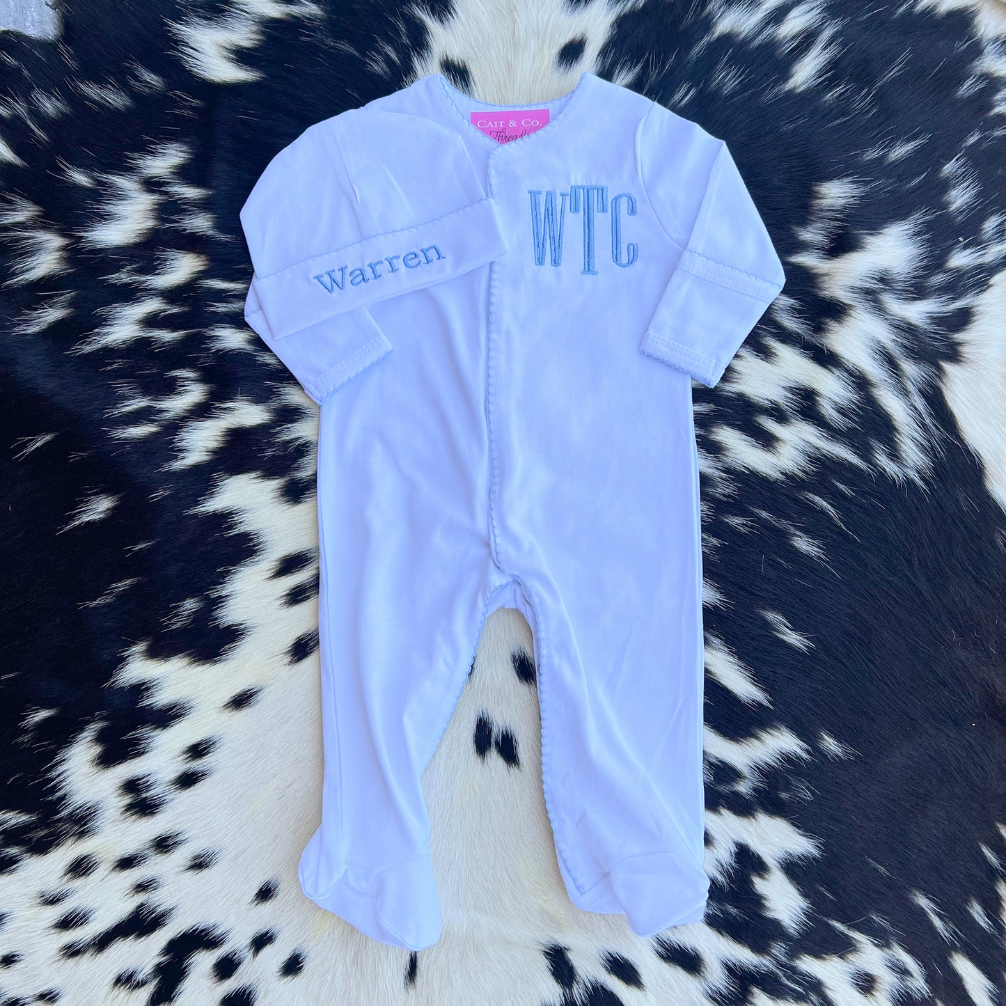 Picot Trim Newborn Footie