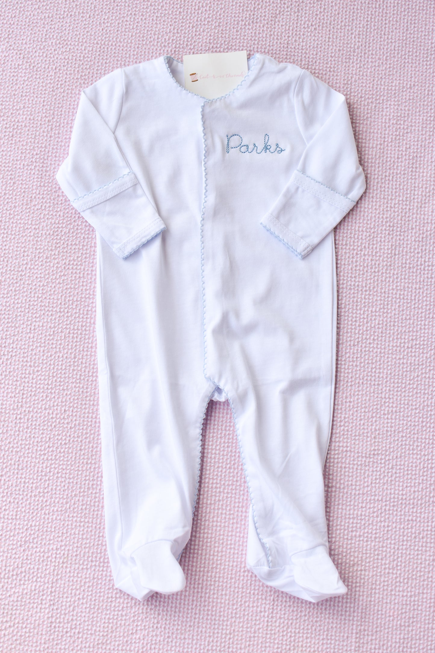 Picot Trim Newborn Footie