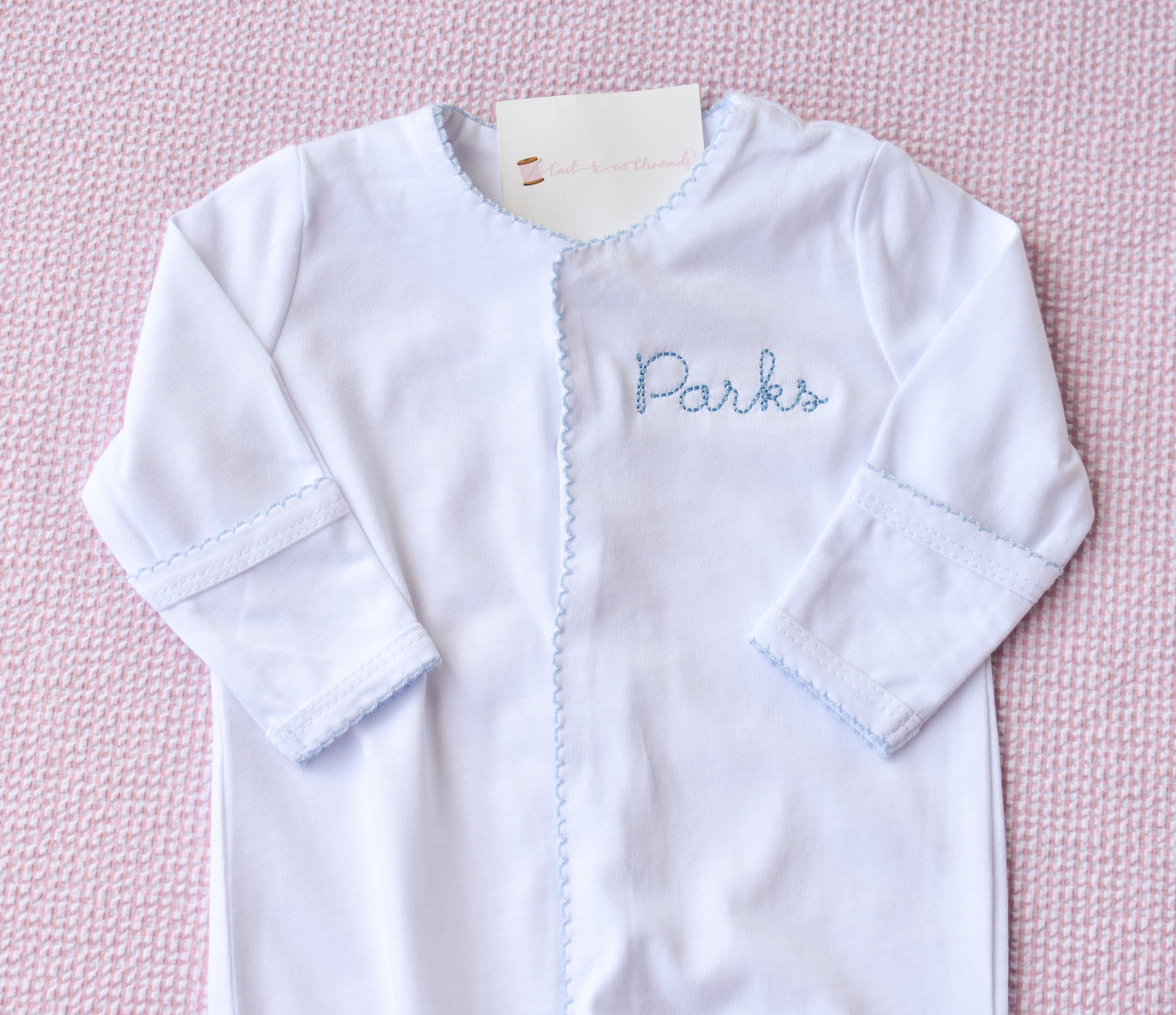 Picot Trim Newborn Footie