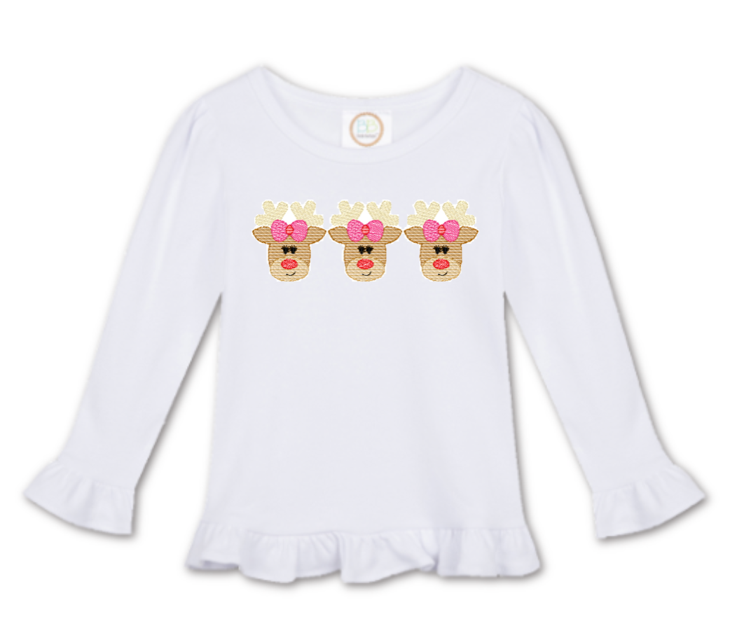 Reindeer with Bows Trio Shirt